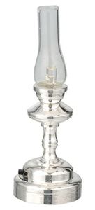 HW2351 - LED Silver Hurricane Lamp