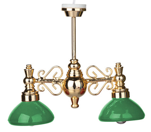 HW2556 - Snooker Table Lamp, Green Shade