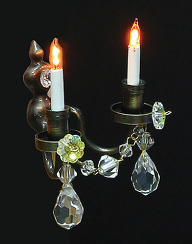 HW2814 - Double Candle Crystal Wall Sconce