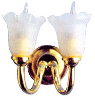 HW2673 - Double Frosted Tulip Wall Sconce