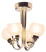 HW2791 - ..4-Arm Frosted Globe Chandelier
