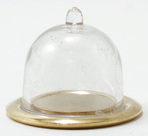 IM65052 - Gold Tray With Clear Dome  ()