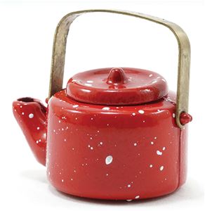 IM65085 - Red Spatterware Tea Kettle  ()
