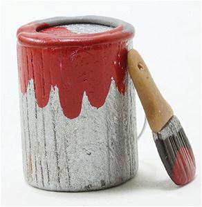 IM65112 - Paint Can and Brush Set, 2Pc, Red