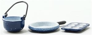 IM65193 - Spatter Cookware Set/Blue, 3/Pc