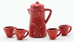 IM65205 - Red Enamelware Coffee Set, 6Pk  ()