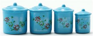 IM65302 - Blue Canister Set with Decals, 4pc  ()