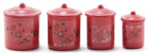 IM65331 - Red Canister Set with Decals, 4pc  ()
