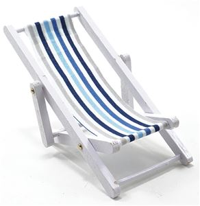 IM65338 - Beach Chair, Blue/White Fabric  ()
