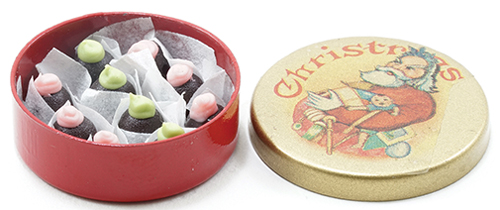 IM65348 - Round Christmas Tin with Candy