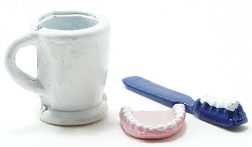 IM65386 - Set of Toothbrush, Cup, &amp; Dentures, 3pc  ()