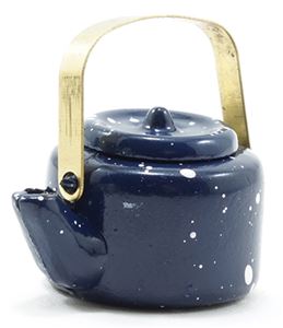 IM65397 - Blue Spatterware Tea Kettle  ()