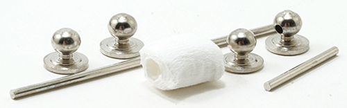 IM65651 - Silver Towel Bar &amp; Toilet Paper Holder, 7Pc  ()