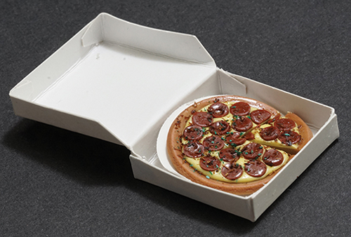 IM65679 - Pepperoni Pizza with Slice and Box  ()