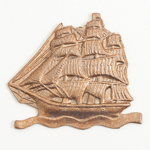 ISL2846 - Discontinued: ..Ship Plaque, Hammered Copper