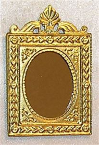ISL3241 - Discontinued: Mirror, Rectangle with Shell, Gold Color