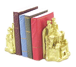ISL5104 - Castle Bookends with Books