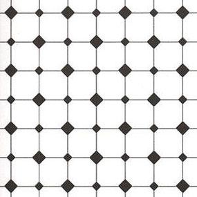 JM11 - Floor paper, 3pc: Diamond Tiles, Black &amp; White