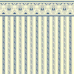 JMS01 - Wallpaper, 3pc: 1/2 Scale Regency Stripe, Blue