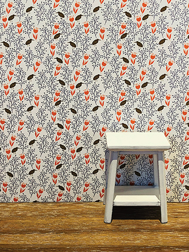 KCMAN11 - Wallpaper, 3pc: Small Bird with Orange Flowers