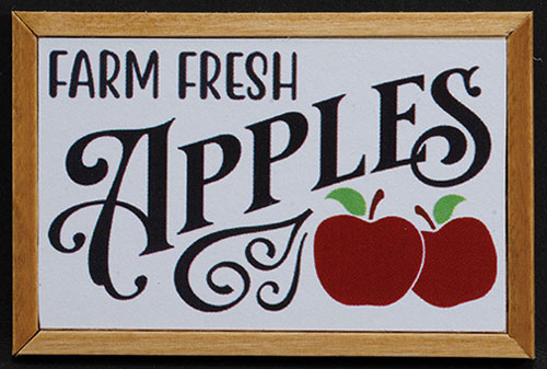 KCMAU5OAK - Farm Fresh Apples Picture, Oak Frame