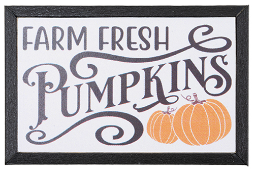 KCMAU6BLK - Farm Fresh Pumpkins Picture, Black Frame