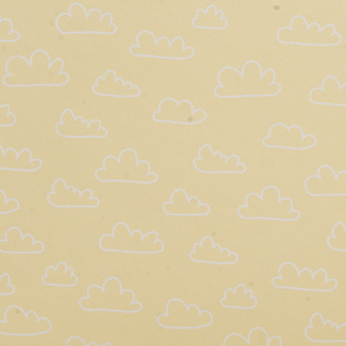KCMKD1 - Wallpaper, 3pc: Soft Yellow with Clouds