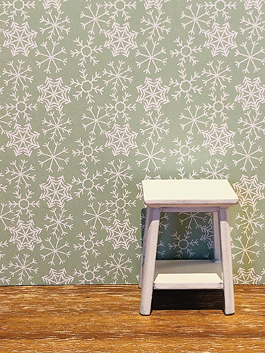 KCMKD24 - Wallpaper, 3pc: Green with White Snowflakes