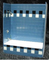 MBKITTUB2 - Kit-Tub/Shower with Gold Hardware, 1:12 Scale