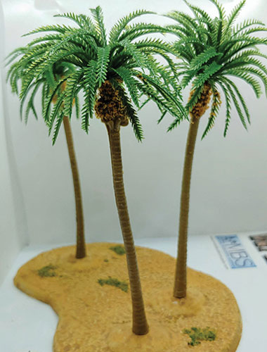MBPALM160H - Palm Tree, 6.3 Inches/160mm Tall, H Plastic, 5 Pieces