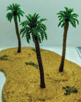 MBPALM70B - Palm Tree, 2.75 Inches/70mm Tall, B Plastic, 5 Pieces