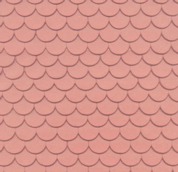 MBRTI12RB - Red Brick Pattern Sheet Pan Tile Roofing 14X24In