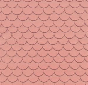 MBRTI12RB - Red Brick Pattern Sheet Pan Tile Roofing 14X24In