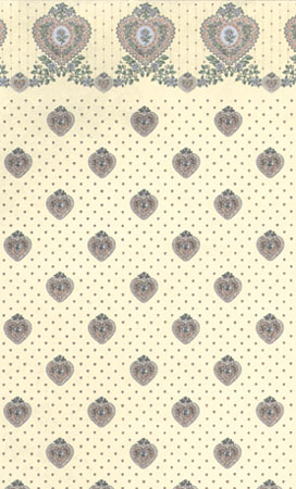 MG151D23 - Wallpaper, 3pc: Petite Heart, Cream
