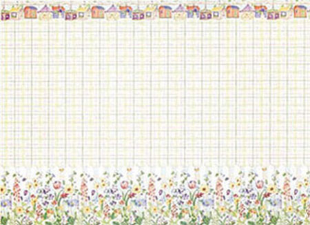 MG219D2 - Wallpaper, 3pc: Picket Fence, Pastel