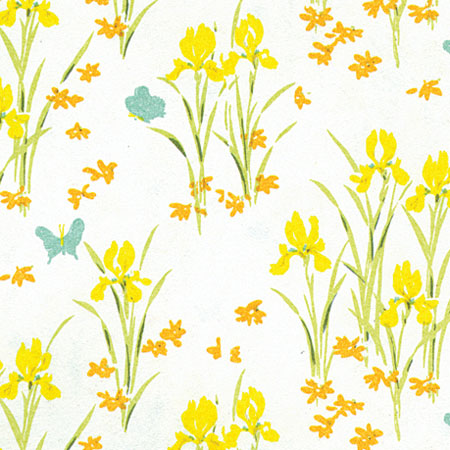 MG91D23 - Wallpaper, 3pc: Iris, Yellow