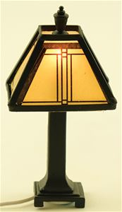MH1045 - Craftsman Tiffany Lamp, Black