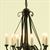 MH1050 - Wrought Iron Chandelier, Black