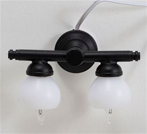 MH45131 - Double Black Wall Sconce 12V