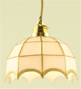 MH600 - Tiffany Hanging Lamp, White