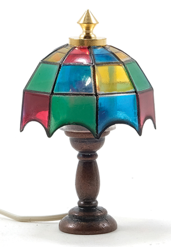 MH608 - Tiffany Table Lamp, Colored