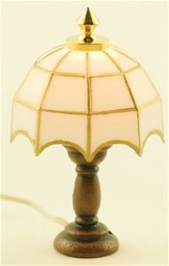 MH627 - Tiffany Table Lamp, White