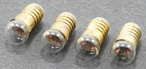 MH687 - 3 Volt Round Screw Bulbs, 4/Pk