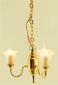 MH734 - Discontinued: Chandelier, 3-Light FrostedTulip