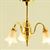 MH748 - Chandelier, 3-Light, Frosted Tulip Shades