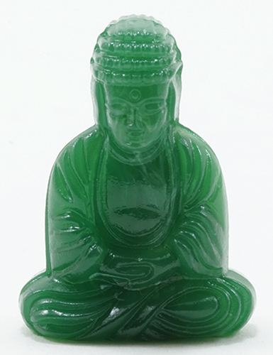 MUL5218A - Sitting Buddha-Green Plastic