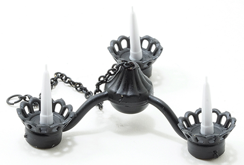MUL5353 - Discontinued: Black Wrought Iron Candle Chandelier