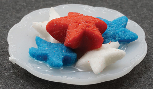 MUL5357D - Red, White &amp; Blue Cookies On Plate