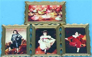 MUL5370 - Large Framed Pictures, Classic, 4 Pcs