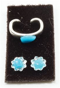 MUL5395 - Bracelet &amp; Earrings Turquoise